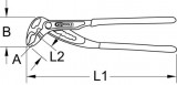 CLESTE PENTRU POMPE DE APA CU REGLARE PRIN BUTON. 175MM