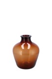 Cumpara ieftin Vaza flori sticla maro ambra 24 x 27 cm