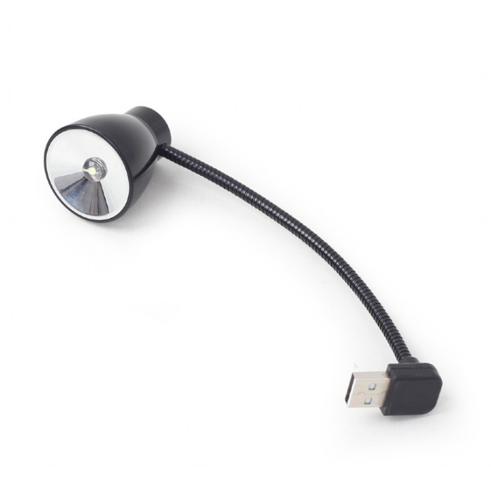 LAMPA LED USB pentru notebook, GEMBIRD, lumina alba-rece, black &quot;NL-02&quot; (timbru verde 0.18 lei)