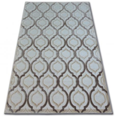 Covor acril Yazz 9717 bej &icirc;ntunecat si bej deschis, 133x190 cm