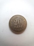Moneda 20 Para 1906 XF Muntenegru