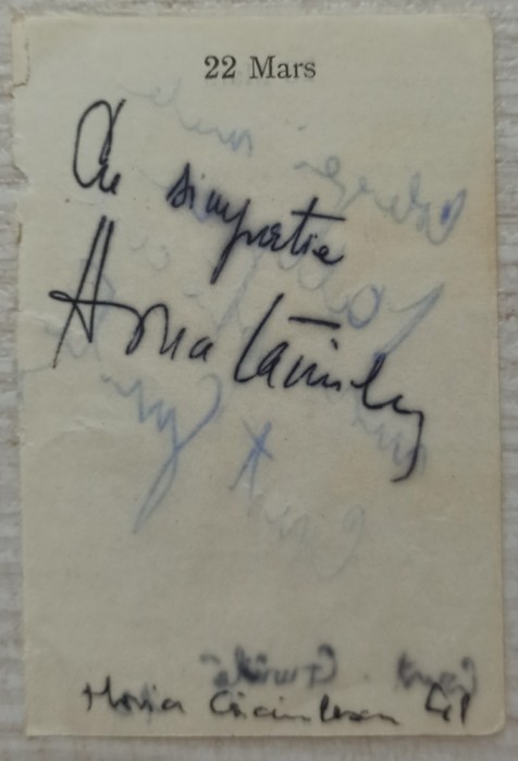 Dedicatii olografe Constantin Gurita si Horia Caciulescu