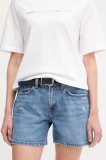 Pepe Jeans pantaloni scurți din bumbac REGULAR SHORT HW MABLE uni, medium waist, PL801188IC6