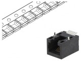 Soclu RJ12 6P6C SMT Orizontal Cat5, ENCITECH