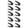 Set 10 buc, Organizator, Suport pentru Incaltaminte, Reglabil 3 Pozitii, Dublare Spatiu Depozitare, 6&times;25.5&times;11/17 cm, Negru