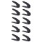 Set 10 buc, Organizator, Suport pentru Incaltaminte, Reglabil 3 Pozitii, Dublare Spatiu Depozitare, 6&times;25.5&times;11/17 cm, Negru