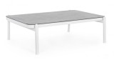 Cumpara ieftin Masuta de cafea din fier alb cu blat din ceramica gri Florencia 120 cm x 75 cm x 36 h