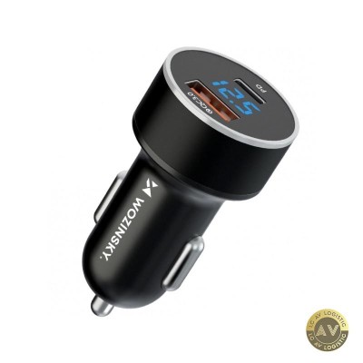 Incarcator Auto WZK WDCCAC 36W 3A 1 x USB-A - 1 x USB-C Negru foto
