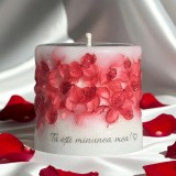 Cadou deosebit Valentine's Day, 8 Martie, zi de nastere | Lumanare parfumata botanica cu mesaj personalizat | BALMER