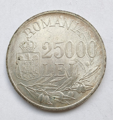 Romania - 25000 Lei 1946 - Argint - (#3A) foto