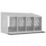 Cumpara ieftin Cutie cuibar pentru pui cu 4 compartimente argintiu galvanizat