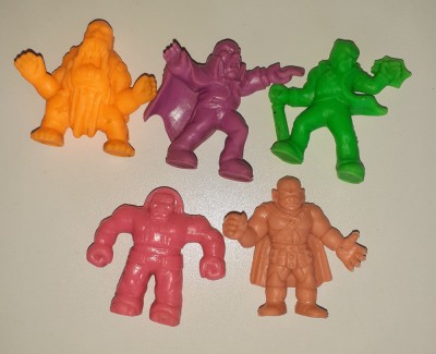 Figurine monstri de cauciuc 5 Matchbox M.U.S.C.L.E. Warlock Ymir Golem SET25 T4 foto