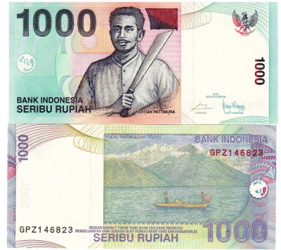 Indonezia 1 000 1000 Rupiah 2016 P-141 UNC foto