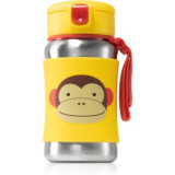 Skip Hop Zoo Monkey Sticlă pentru apă cu pai