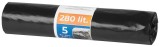 Saci Strend Pro 280 L pentru moloz, extra rezistenti, negri, set 5 bucati