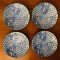 4 FARFURIOARE DIN PORTELAN JAPONEZ, DECORATE SUB GLAZURA D13,4cm