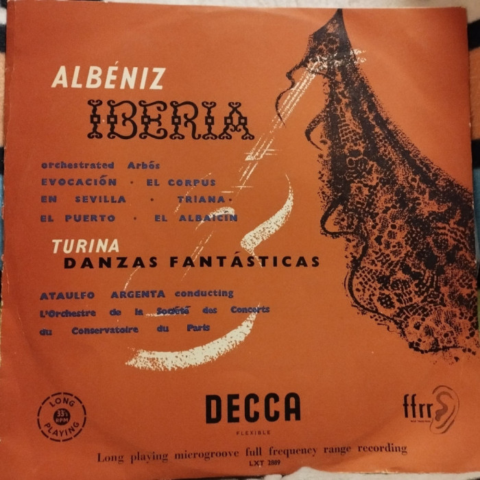 AS - ALBENIZ - IBERIA, TURINA - DANZAS FANTASTICAS (DISC VINIL, LP)