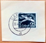 Orașul Liber Danzig 1935 Poștă Aeriană Avion Focke-Wulf A 17 M&ouml;we 25pf Decupaj Ștampilat - OREF1