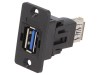 Conector USB A Soclu CLIFF Slim USB 3.0 Montare Panou Aurit