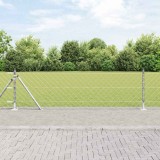 Set de St&acirc;lpi de Gard Argintiu 10 x 0.4 m Oțel galvanizat