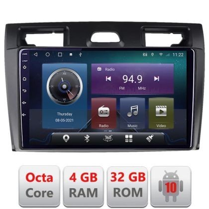 Navigatie Ford Fiesta MK5 2002-2008 Android radio gps internet Octa core 4+32 KIT-fiesta-mk5+EDT-E409 CarStore Technology
