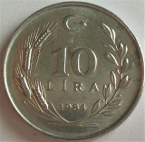 Cumpara ieftin Moneda 10 LIRE - TURCIA, anul 1984 *cod 2575 = UNC, Europa