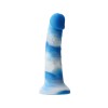 Dildo Clasic Colours Pleasures Yum Yum, Albastru, 17.5 cm, NS Toys