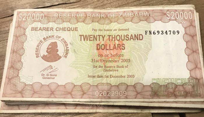 (ORIX) Zinbabwe 20000 dolar dollars 2005