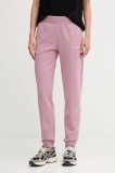 EA7 Emporio Armani pantaloni de trening culoarea roz, uni, AF10443.7W000801
