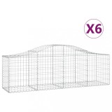 Cumpara ieftin Cosuri gabion arcuite 6 buc, 200x50x60/80 cm, fier galvanizat