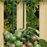 VidaXL Țăruși pentru plante de grădină, 30 buc., verde, 180 cm, oțel