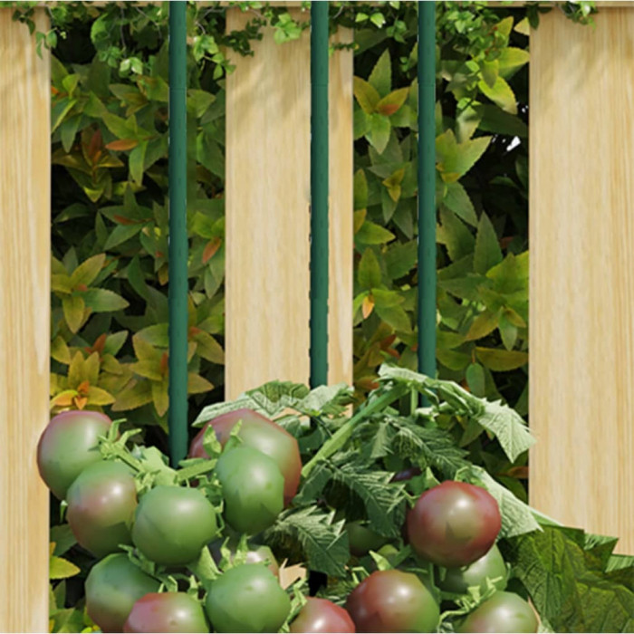 Tarusi pentru plante de gradina, 30 buc., verde, 150 cm, otel GartenMobel Dekor