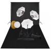 Set studio foto cu lampi, umbrele, fundal si reflector