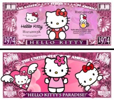 !!! SUA = FANTASY NOTE (TJ6) = DESENE ANIMATE : HELLO KITTY - 2013 - UNC
