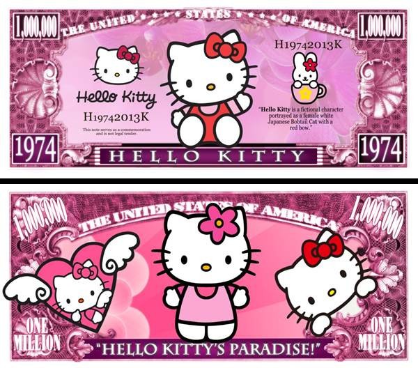 !!! SUA = FANTASY NOTE (TJ6) = DESENE ANIMATE : HELLO KITTY - 2013 - UNC