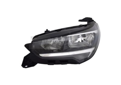 Far Opel Corsa/-E F, 06.2019-12.2023, montare fata, stanga, H15+H7+PWY24W; electric; cu motor; halogen, TYC foto