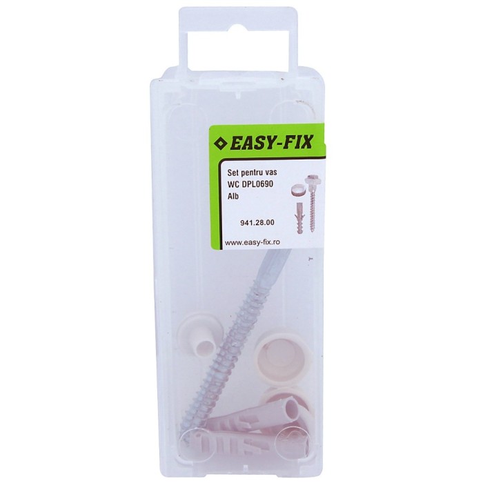 Set montaj vas WC, Easy-Fix DPL0690, alb