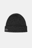 Lacoste pălărie din amestec de l&acirc;nă culoarea gri, RB5995