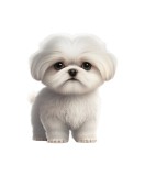 Cumpara ieftin Sticker decorativ Maltese Dog, Alb, 68 cm, 5584ST, Oem