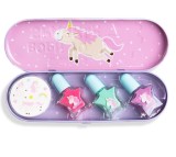 MARTINELIA LITTLE UNICORN SET 3 LACURI DE UNGHII SI STICKERS IN CUTIE METALICA