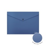 Mapa texturata Ek Fizzy Classic, A4, inchidere cu capsa, 140 mm, albastra