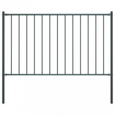 vidaXL Panou de gard cu st&acirc;lpi, oțel vopsit &icirc;n c&acirc;mp electrostatic, 1,81x1 m, antracit
