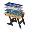 Masă de joc 4 &icirc;n 1 pentru foosball, ping-pong, biliard și curling bowling