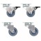 Gossi roti pivotante duble, 4 buc., 50 mm
