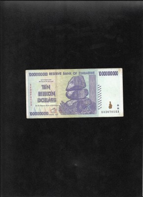 Zimbabwe 10000000000 10 000 000 000 10 miliarde dolari dollars 2008 seria2070153 foto