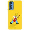 Husa compatibila cu Motorola Moto G100 model Homer Simson Rockstar, Silicon, TPU, Viceversa, Transparent, Carcasa