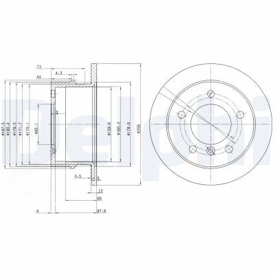DELPHI BG3235 Disc frana foto