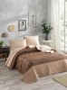 Set Cuvertură Pat Dublu Eponj Home, Bumbac/Poliester 200x220cm + 2 Fețe Pernă 50x70cm - Cuvertură Elegantă Dormitor