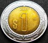 Cumpara ieftin Moneda exotica bimetal 1 NUEVO PESO - MEXIC, anul 2017 * cod 1038 = A.UNC, America Centrala si de Sud