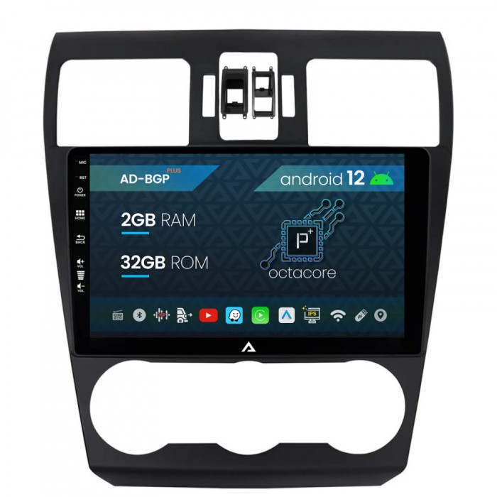 Navigatie Subaru Forester (2012-2018), Android 12, P-Octacore 2GB RAM + 32GB ROM, 9 Inch - AD-BGP9002+AD-BGRKIT334